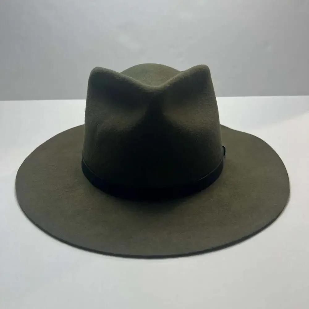 Kooringal Goodwin Wide Brim Fedora Hat in Olive Medium 58cm